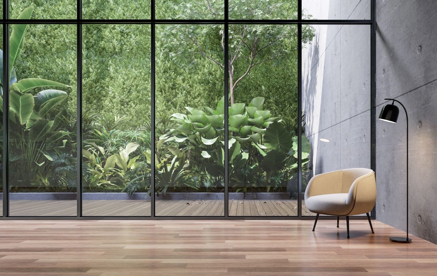 Vista exterior de una casa pasiva de diseño moderno construida en Madrid, ejemplo de sostenibilidad y eficiencia energética con ESCERO